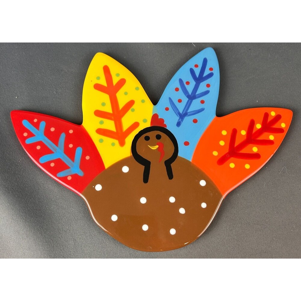 Happy Everything Coton Colors Thanksgiving Turkey Big Attachment 10" Wide